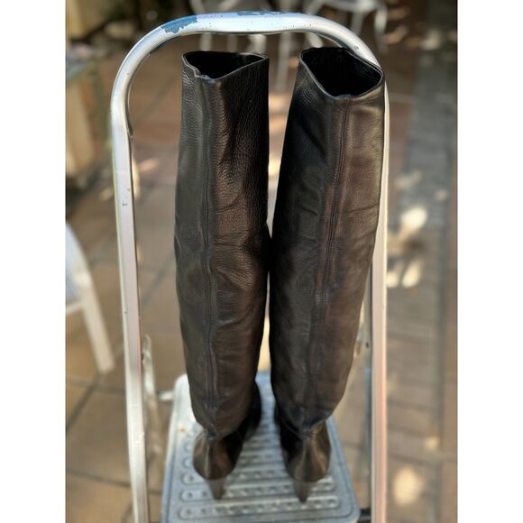 L'Autre Chose NY Look Black Leather Over The Knee Tall Boots SZ EU 38 = US 7.5/8 - Picture 2 of 14